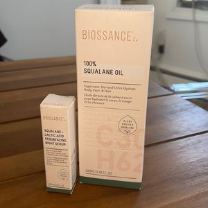 Biossance | 100% Squalane Oil 100mL Resurfacing Night Serum 4mL sample